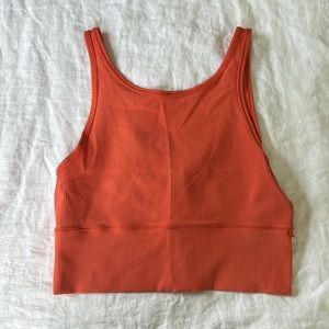 lululemon coral ribbed tank, size 10